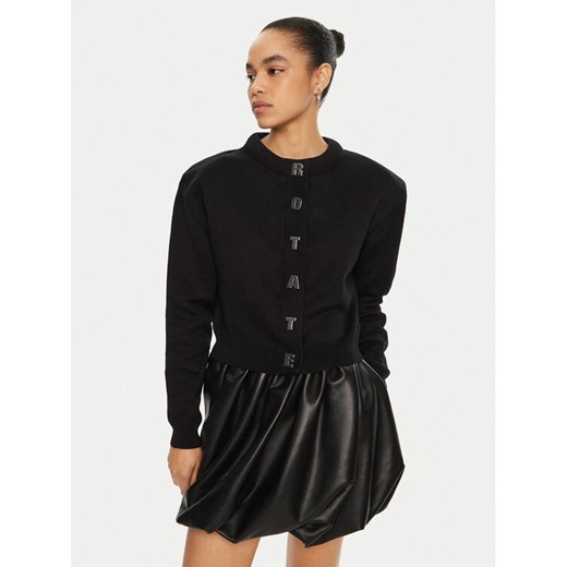 ROTATE Kardigan 113854 Czarny Regular Fit ze sklepu MODIVO w kategorii Swetry damskie - zdjęcie 182721758