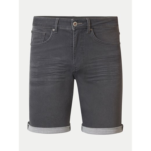 Petrol Industries Szorty jeansowe M-1040-SHO001 Szary Slim Fit ze sklepu MODIVO w kategorii Spodenki męskie - zdjęcie 182721836
