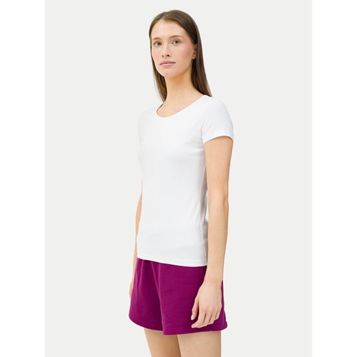 4F T-Shirt 4FWSS24TTSHF1161 Biały Slim Fit ze sklepu MODIVO w kategorii Bluzki damskie - zdjęcie 182721877