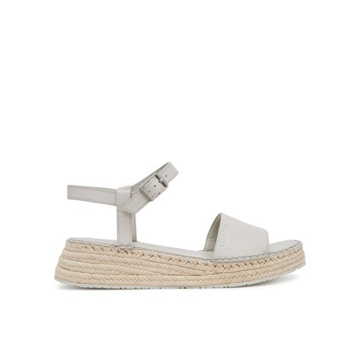 Calvin Klein Espadryle Wedge Rope Sandal Lth HW0HW02546 Biały ze sklepu MODIVO w kategorii Espadryle damskie - zdjęcie 182721916