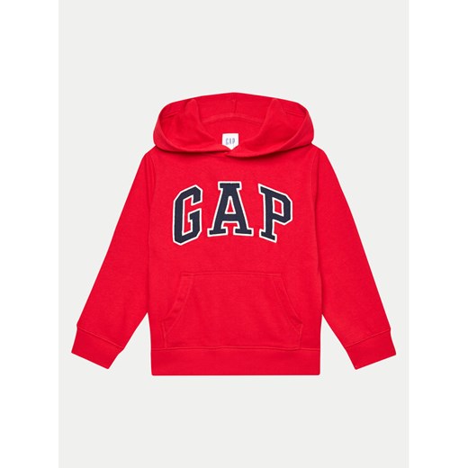 Gap Bluza 843266-00 Czerwony Regular Fit ze sklepu MODIVO w kategorii Bluzy chłopięce - zdjęcie 182721929