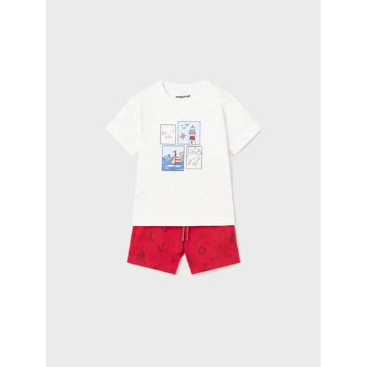 Mayoral Komplet t-shirt i spodenki 1647 Kolorowy Regular Fit ze sklepu MODIVO w kategorii Komplety niemowlęce - zdjęcie 182721978
