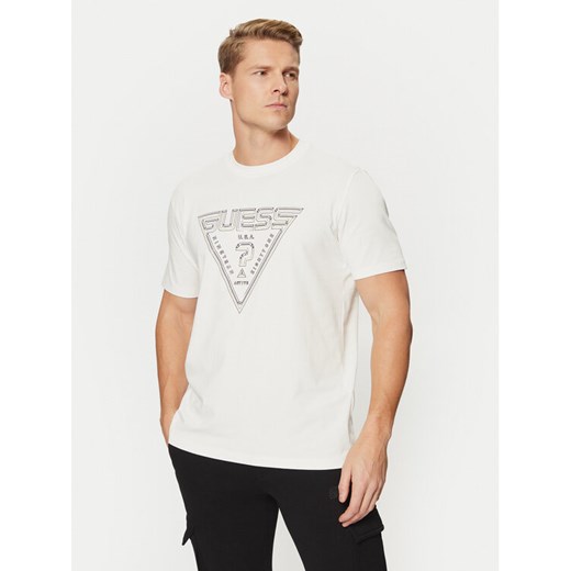 Guess T-Shirt Z5RI12 J1314 Écru Regular Fit ze sklepu MODIVO w kategorii T-shirty męskie - zdjęcie 182721989