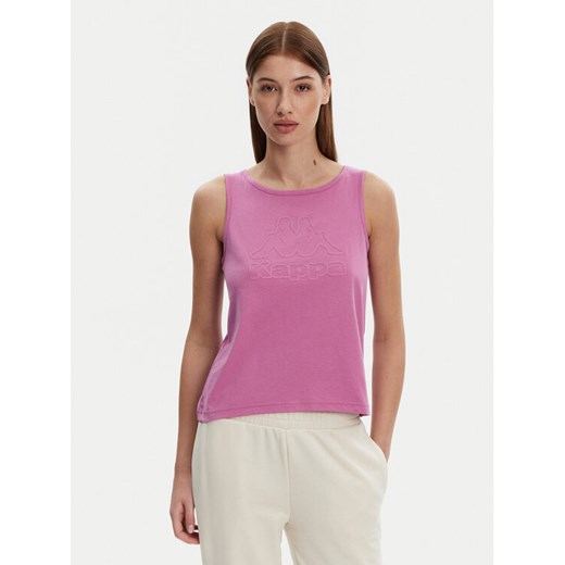 Kappa Top Logo Gria 382129W Fioletowy Regular Fit ze sklepu MODIVO w kategorii Bluzki damskie - zdjęcie 182722045