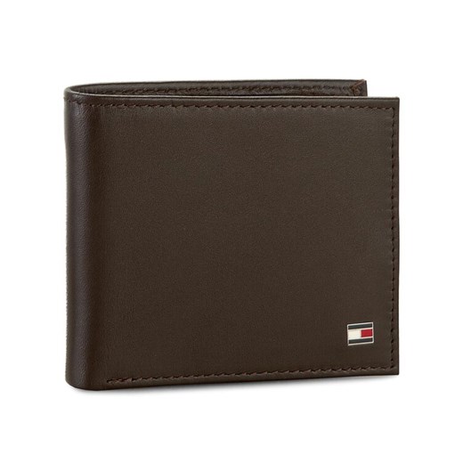 Tommy Hilfiger Duży Portfel Męski Eton Mini Cc Wallet AM0AM00655 Brązowy ze sklepu MODIVO w kategorii Portfele męskie - zdjęcie 182722046
