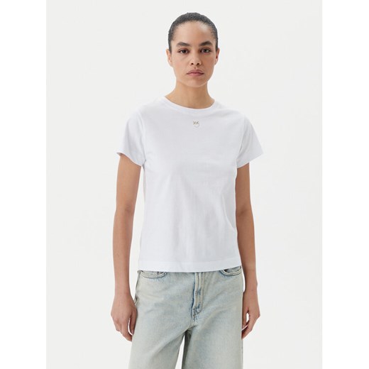 PINKO T-Shirt Bussolotto 100373 A2OG Biały Regular Fit ze sklepu MODIVO w kategorii Bluzki damskie - zdjęcie 182722098