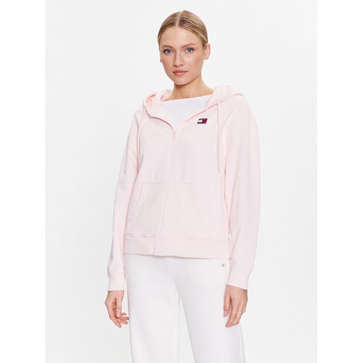 Tommy Jeans Bluza DW0DW15748 Różowy Relaxed Fit ze sklepu MODIVO w kategorii Bluzy damskie - zdjęcie 182722208
