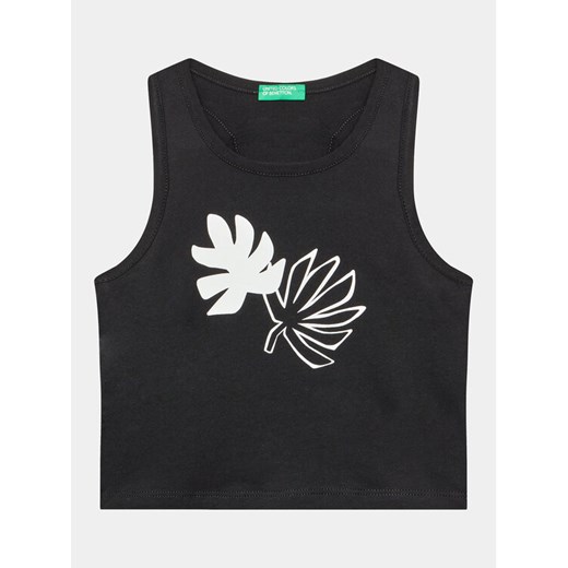United Colors Of Benetton Top 3096CH013 Czarny Regular Fit ze sklepu MODIVO w kategorii Bluzki dziewczęce - zdjęcie 182722229