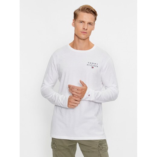 Tommy Hilfiger Longsleeve UM0UM02984 Biały Regular Fit ze sklepu MODIVO w kategorii T-shirty męskie - zdjęcie 182722269