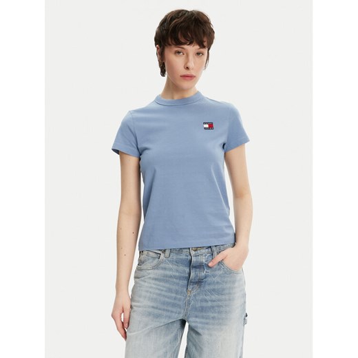 Tommy Jeans T-Shirt DW0DW20153 Niebieski Regular Fit ze sklepu MODIVO w kategorii Bluzki damskie - zdjęcie 182722297