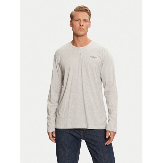 Guess Koszulka piżamowa U4YP30 KCAM1 Szary Regular Fit ze sklepu MODIVO w kategorii Piżamy męskie - zdjęcie 182722396