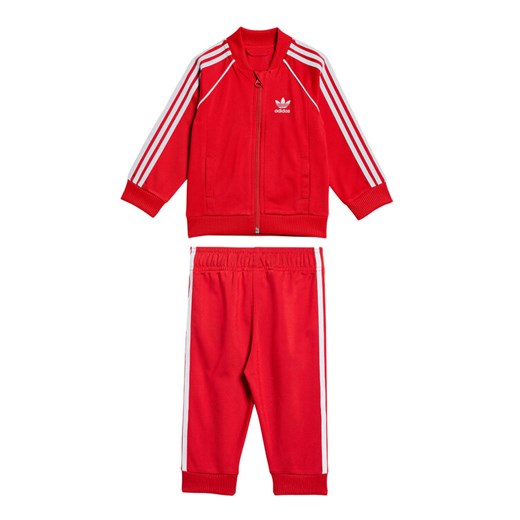 adidas Dres adicolor SST IX7623 Czerwony Regular Fit ze sklepu MODIVO w kategorii Komplety niemowlęce - zdjęcie 182722426
