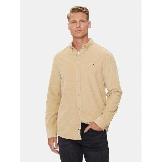 Tommy Jeans Koszula Corduroy DM0DM20461 Beżowy Regular Fit ze sklepu MODIVO w kategorii Koszule męskie - zdjęcie 182722477
