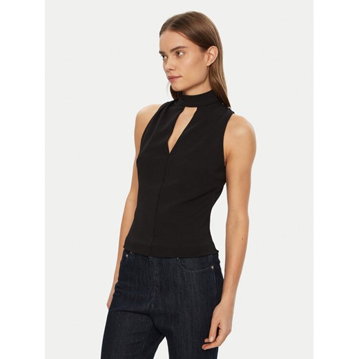 Guess Bluzka W5RP05 KCBO2 Czarny Regular Fit ze sklepu MODIVO w kategorii Bluzki damskie - zdjęcie 182722635