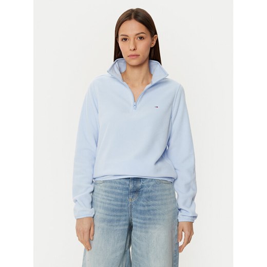 Tommy Jeans Polar DW0DW19751 Błękitny Regular Fit ze sklepu MODIVO w kategorii Bluzy damskie - zdjęcie 182722665