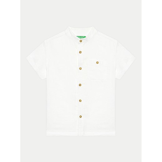 United Colors Of Benetton Koszula 5OK4CQ02K Biały Regular Fit ze sklepu MODIVO w kategorii Koszule chłopięce - zdjęcie 182722697