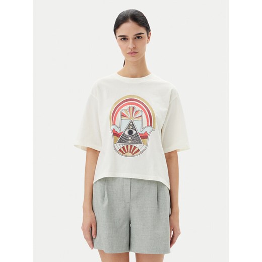 JDY T-Shirt Carla 15341561 Biały Regular Fit ze sklepu MODIVO w kategorii Bluzki damskie - zdjęcie 182722785