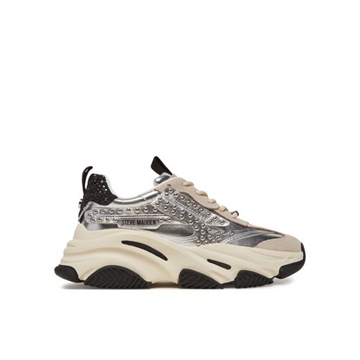 Steve Madden Sneakersy Possession-SE SM19000135 Srebrny ze sklepu MODIVO w kategorii Buty sportowe damskie - zdjęcie 182722817