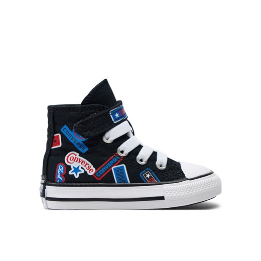 Converse Trampki Chuck Taylor All Star Easy On Stickers A06357C Czarny ze sklepu MODIVO w kategorii Trampki dziecięce - zdjęcie 182722856