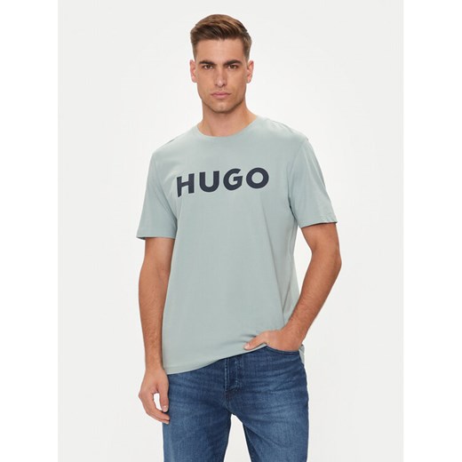 Hugo T-Shirt Dulivio 50467556 Zielony Regular Fit ze sklepu MODIVO w kategorii T-shirty męskie - zdjęcie 182722996