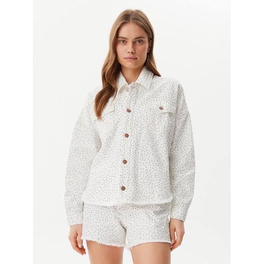 Guess Kurtka jeansowa W5GN90 D5N91 Biały Regular Fit ze sklepu MODIVO w kategorii Kurtki damskie - zdjęcie 182723009