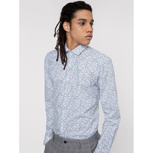 Hugo Koszula Erondo 50450025 Biały Extra Slim Fit ze sklepu MODIVO w kategorii Koszule męskie - zdjęcie 182723035