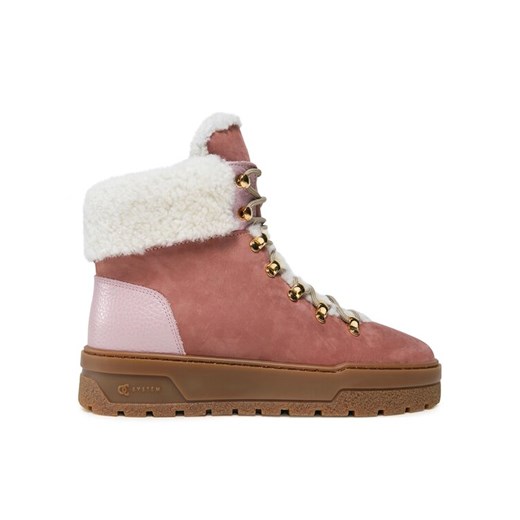 Pollini Botki SA21254H0HTGC62A Różowy ze sklepu MODIVO w kategorii Workery damskie - zdjęcie 182723118
