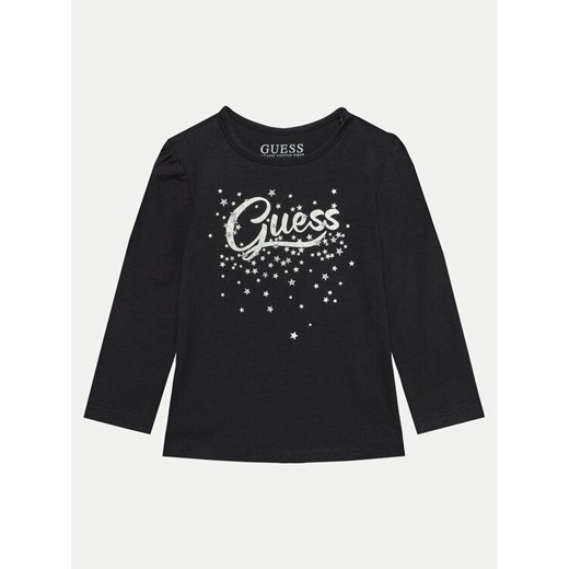 Guess Bluzka K4BI02 J1314 Czarny Regular Fit ze sklepu MODIVO w kategorii Bluzki dziewczęce - zdjęcie 182723176