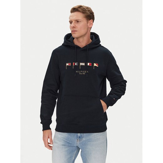 Tommy Hilfiger Bluza Multi Flags MW0MW38666 Granatowy Regular Fit ze sklepu MODIVO w kategorii Bluzy męskie - zdjęcie 182723197