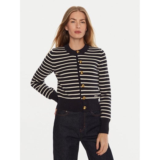 AMI PARIS Kardigan FKC039KN0061 Granatowy Regular Fit ze sklepu MODIVO w kategorii Swetry damskie - zdjęcie 182723217