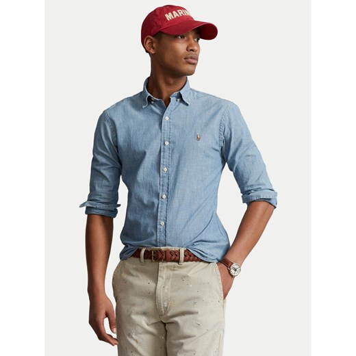 Polo Ralph Lauren Koszula Core Replen 710548538 Niebieski Slim Fit ze sklepu MODIVO w kategorii Koszule męskie - zdjęcie 182723226
