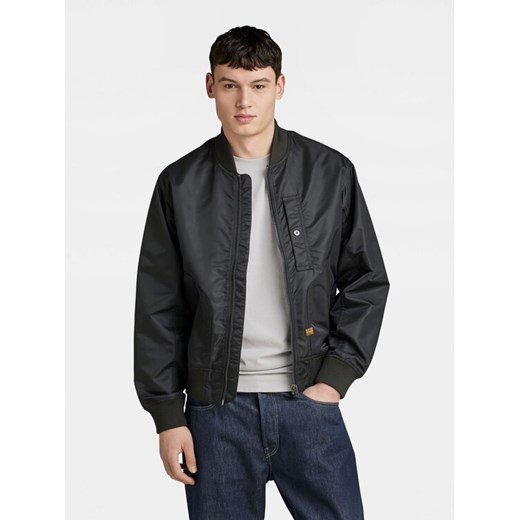G-Star Raw Kurtka bomber Deck D24754-C143 Czarny Regular Fit ze sklepu MODIVO w kategorii Kurtki męskie - zdjęcie 182723238