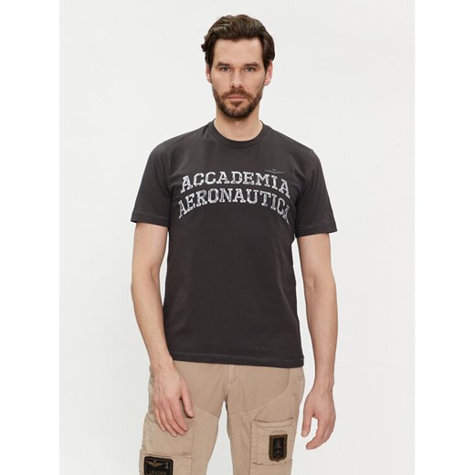 Aeronautica Militare T-Shirt 241TS2203J629 Czarny Regular Fit ze sklepu MODIVO w kategorii T-shirty męskie - zdjęcie 182723286