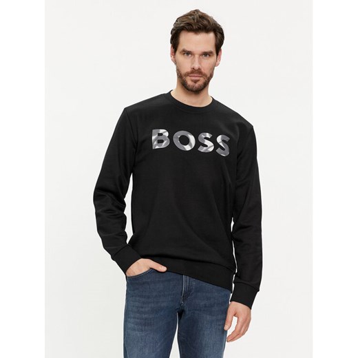 Boss Bluza Soleri 15 50513373 Czarny Regular Fit ze sklepu MODIVO w kategorii Bluzy męskie - zdjęcie 182723356