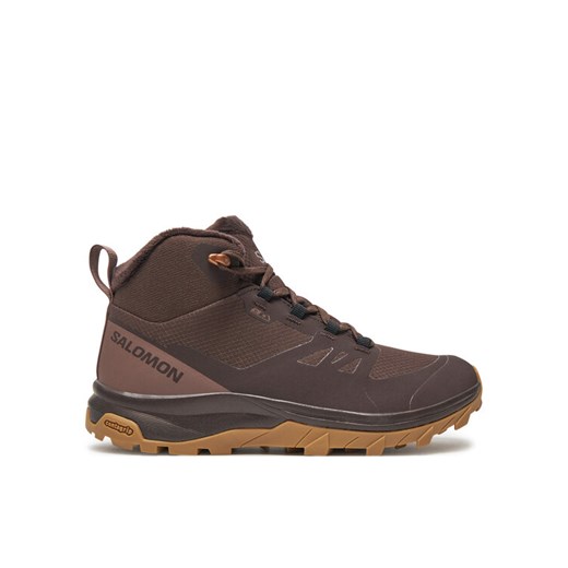 Salomon Trekkingi Outsnap Climasalomon™ Waterproof L47685100 Brązowy ze sklepu MODIVO w kategorii Buty trekkingowe damskie - zdjęcie 182723387