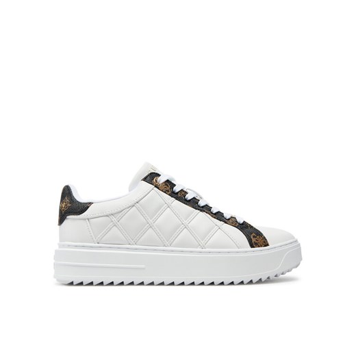 Guess Sneakersy Dattice FLFDAT FAL12 Biały ze sklepu MODIVO w kategorii Buty sportowe damskie - zdjęcie 182723389