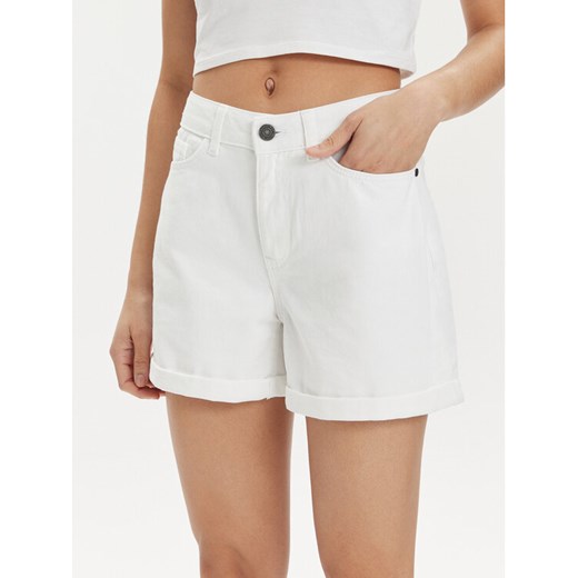 Noisy May Szorty jeansowe Smiley 27029288 Biały Relaxed Fit ze sklepu MODIVO w kategorii Szorty - zdjęcie 182723419
