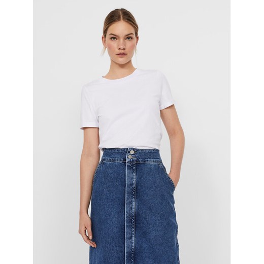 Vero Moda T-Shirt Paula 10243889 Biały Regular Fit ze sklepu MODIVO w kategorii Bluzki damskie - zdjęcie 182723427