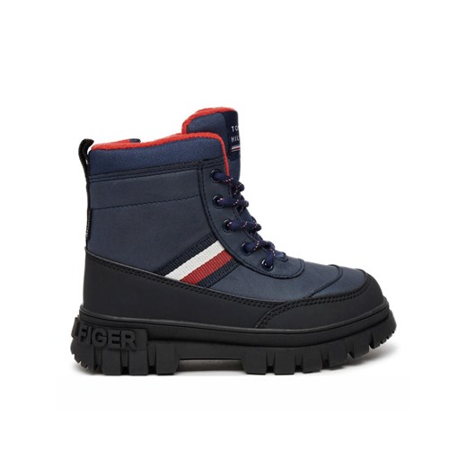 Tommy Hilfiger Trzewiki T3X5-33713-1487 M Granatowy ze sklepu MODIVO w kategorii Buty zimowe dziecięce - zdjęcie 182723475