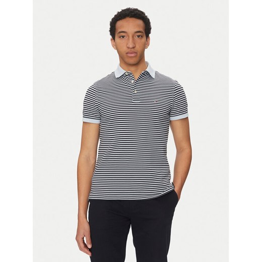 Tommy Hilfiger Polo 1985 MW0MW17771 Granatowy Slim Fit ze sklepu MODIVO w kategorii T-shirty męskie - zdjęcie 182723485