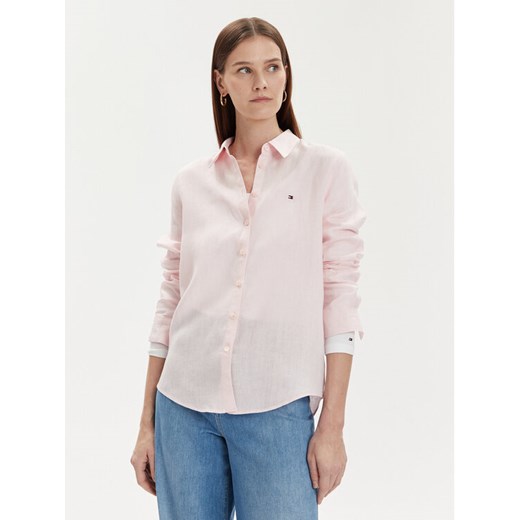 Tommy Hilfiger Koszula WW0WW42037 Różowy Relaxed Fit ze sklepu MODIVO w kategorii Koszule damskie - zdjęcie 182723535