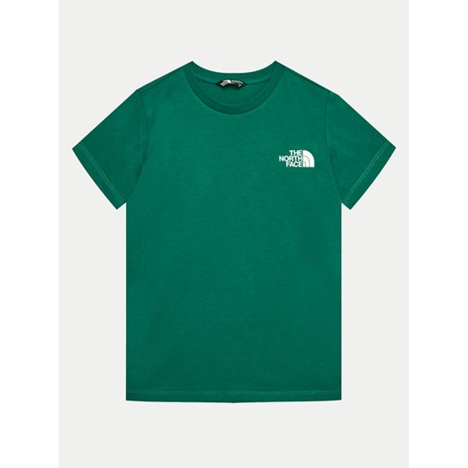 The North Face T-Shirt Redbox NF0A89VT Zielony Regular Fit ze sklepu MODIVO w kategorii T-shirty chłopięce - zdjęcie 182723548