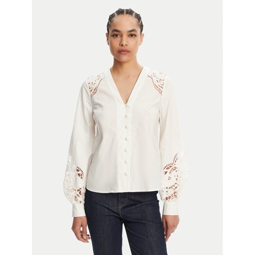 TWINSET Koszula 251TT2333 Écru Regular Fit ze sklepu MODIVO w kategorii Koszule damskie - zdjęcie 182723599
