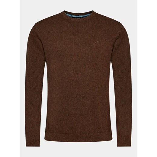 INDICODE Sweter Wildman 35-697 Brązowy Regular Fit ze sklepu MODIVO w kategorii Swetry męskie - zdjęcie 182723629