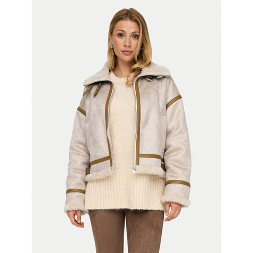 ONLY Kożuch Ylva 15322042 Beżowy Regular Fit ze sklepu MODIVO w kategorii Kożuchy - zdjęcie 182723696