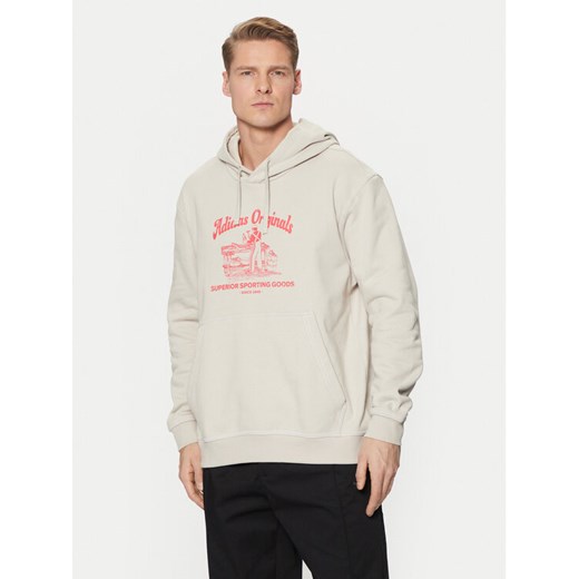 adidas Bluza Wabash JD0670 Beżowy Loose Fit ze sklepu MODIVO w kategorii Bluzy męskie - zdjęcie 182723786