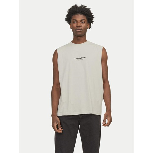 Jack&Jones Tank top Vesterbro 12250430 Beżowy Oversize ze sklepu MODIVO w kategorii T-shirty męskie - zdjęcie 182723797