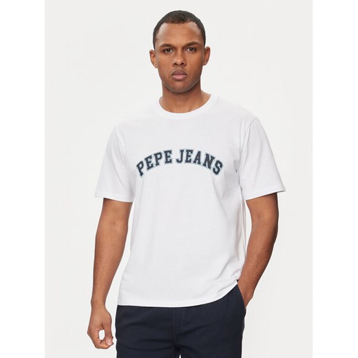 Pepe Jeans T-Shirt Clement PM509220 Écru Regular Fit ze sklepu MODIVO w kategorii T-shirty męskie - zdjęcie 182723798