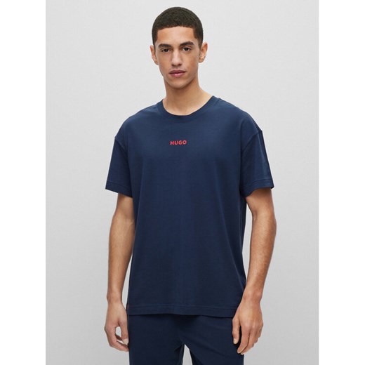 Hugo T-Shirt Linked 50493057 Granatowy Relaxed Fit ze sklepu MODIVO w kategorii T-shirty męskie - zdjęcie 182723808