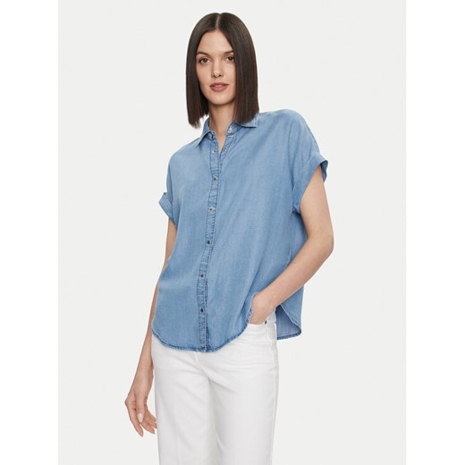 United Colors Of Benetton Koszula 5KHNDQ07Y Niebieski Regular Fit ze sklepu MODIVO w kategorii Koszule damskie - zdjęcie 182723826